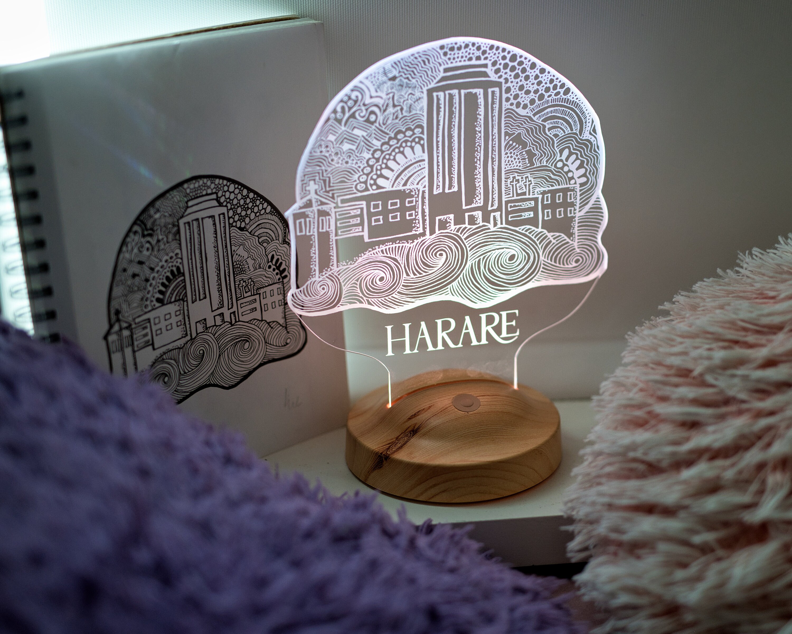 Harare Led Lamp, Wedding Gift, Anniversary Gift, Enchanted Lamp