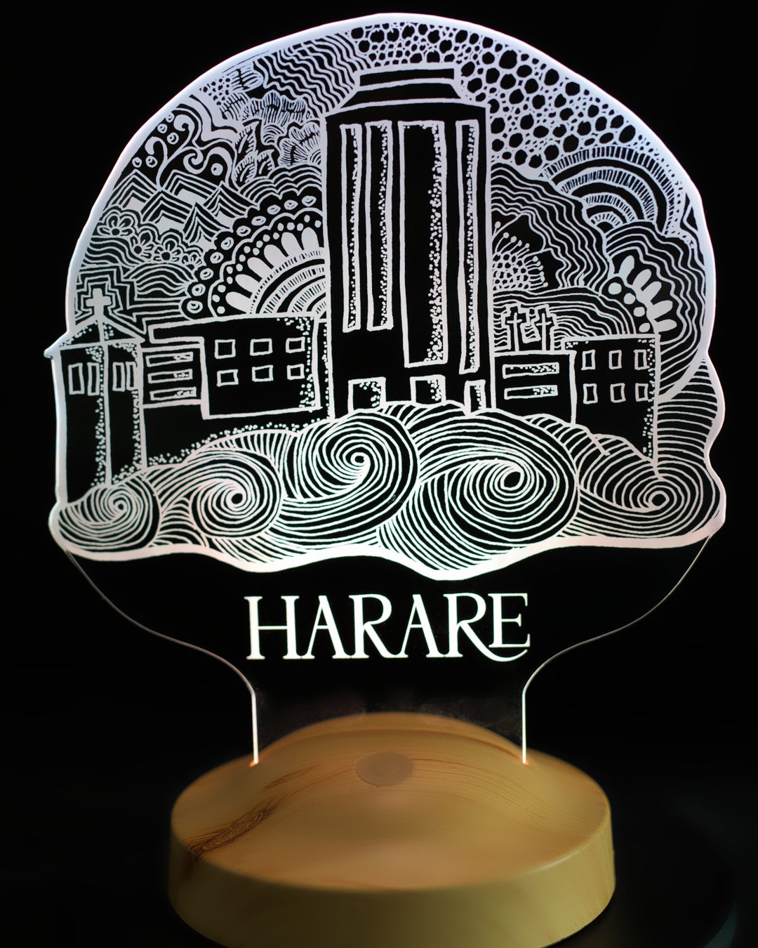 Harare Led Lamp, Wedding Gift, Anniversary Gift, Enchanted Lamp