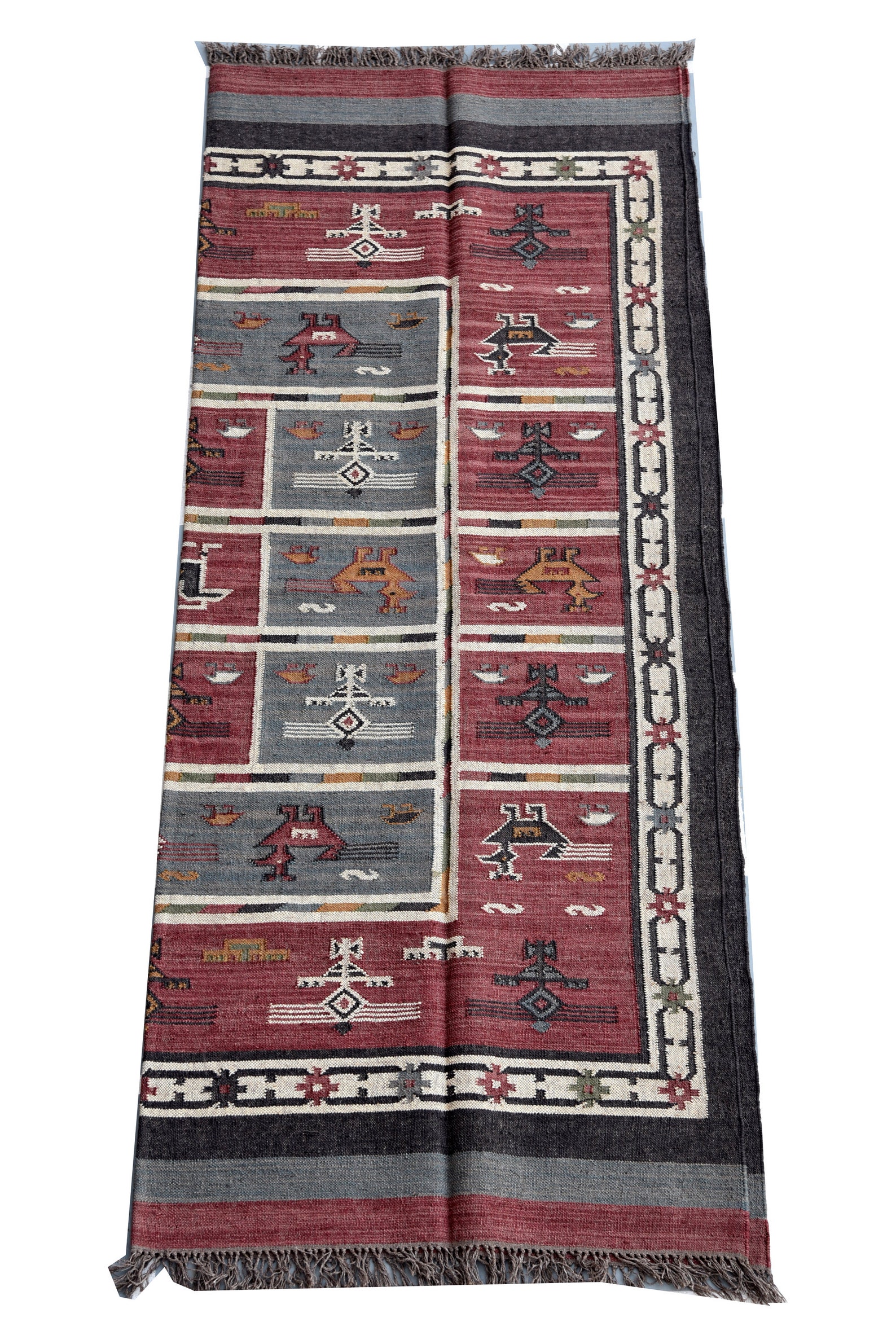 8x10 Kilim Rug Handwoven Wool and Jute Rug Handmade Kilim Etsy