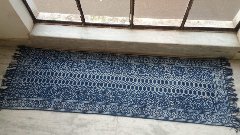 8x10 Ft Hand Made Area Indigo Boho Rug Printed Cotton Area Rugs,Home/&Living Room Area Rugs 4X6 Ft,8x10 Ft Custom All Size Rag Rug