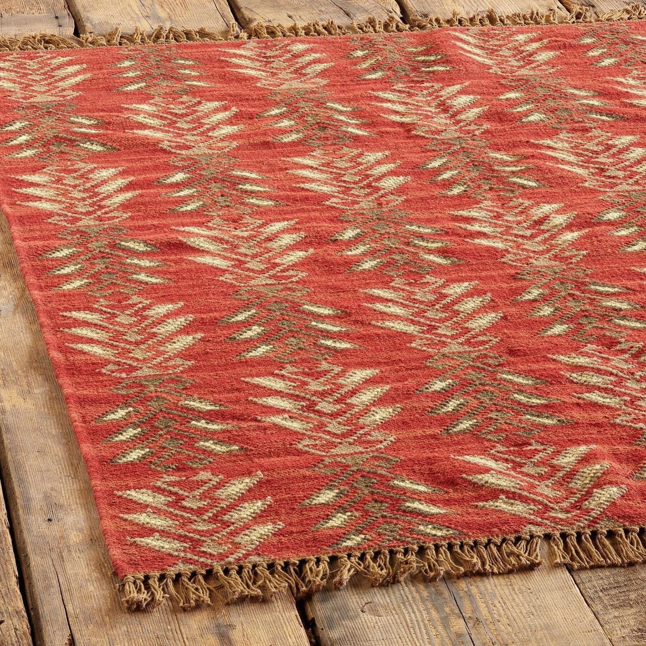 Floor & Rugs Traditional Indian/WOOL JUTE RUGS Handwoven Wool and Jute