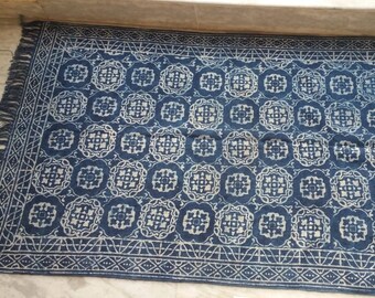 8x10 Ft Hand Made Area Indigo Boho Rug Printed Cotton Area Rugs,Home/&Living Room Area Rugs 4X6 Ft,8x10 Ft Custom All Size Rag Rug