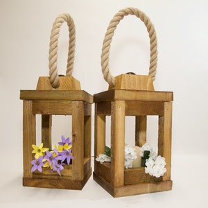 Wooden Lantern / Garden / Party light / Wedding / Decoration / Rustic Lamp image 1