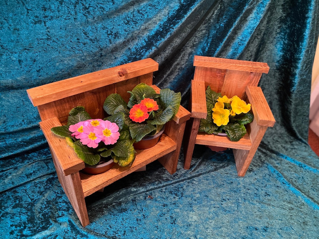 Garden Furniture Plant Pot Holder Chair Plant Pot Holder Bench Plant