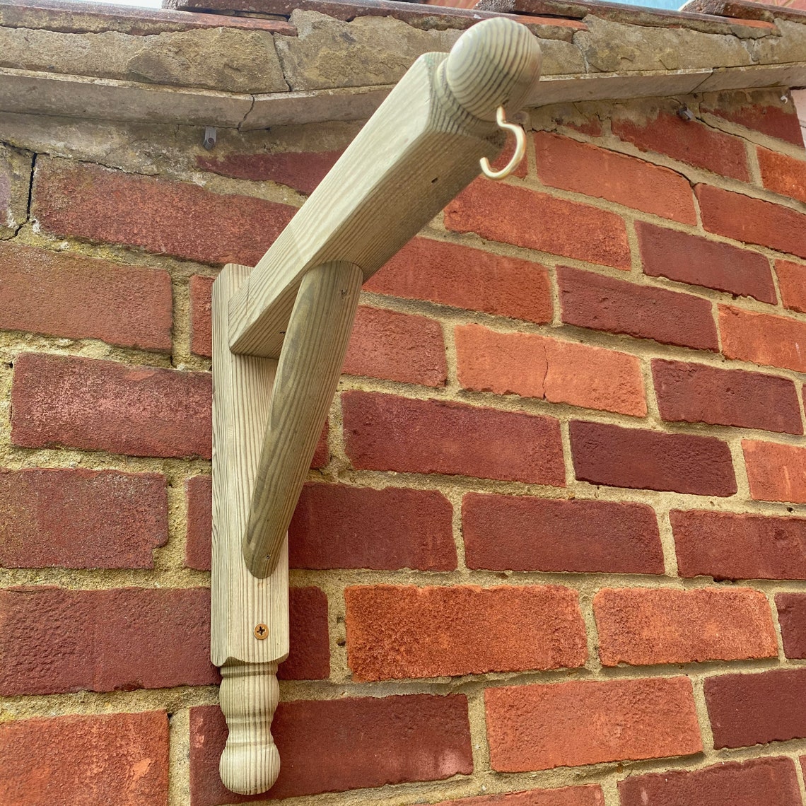 Wooden Hanging Basket Bracket / Wall Mount Bracket Etsy UK