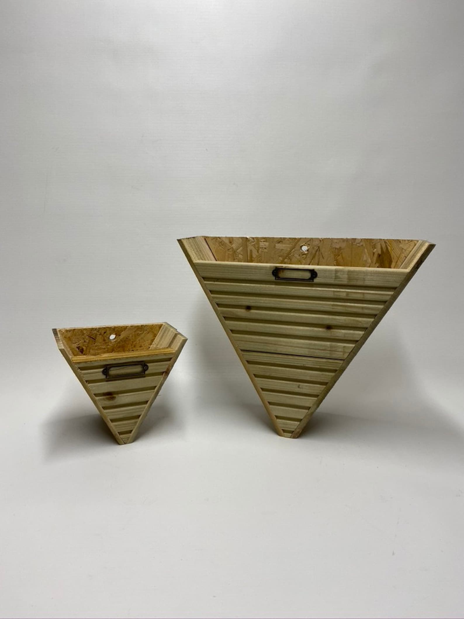 Triangular Pots Triangular Wooden Herb Planter: Wall Mounted Contemporary Design - Etsy UK