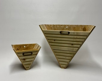 Stylish Herb Planters / Triangular planter / Wooden Planter / Contemporary design Planter