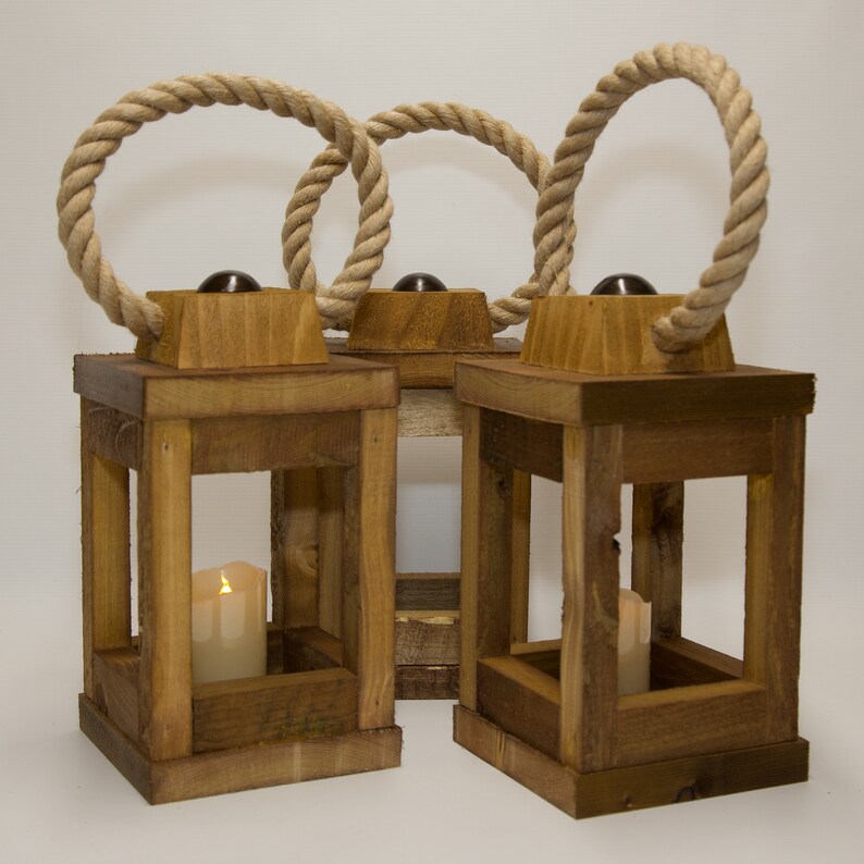 Wooden Lantern / Garden / Party light / Wedding / Decoration / Rustic Lamp image 6