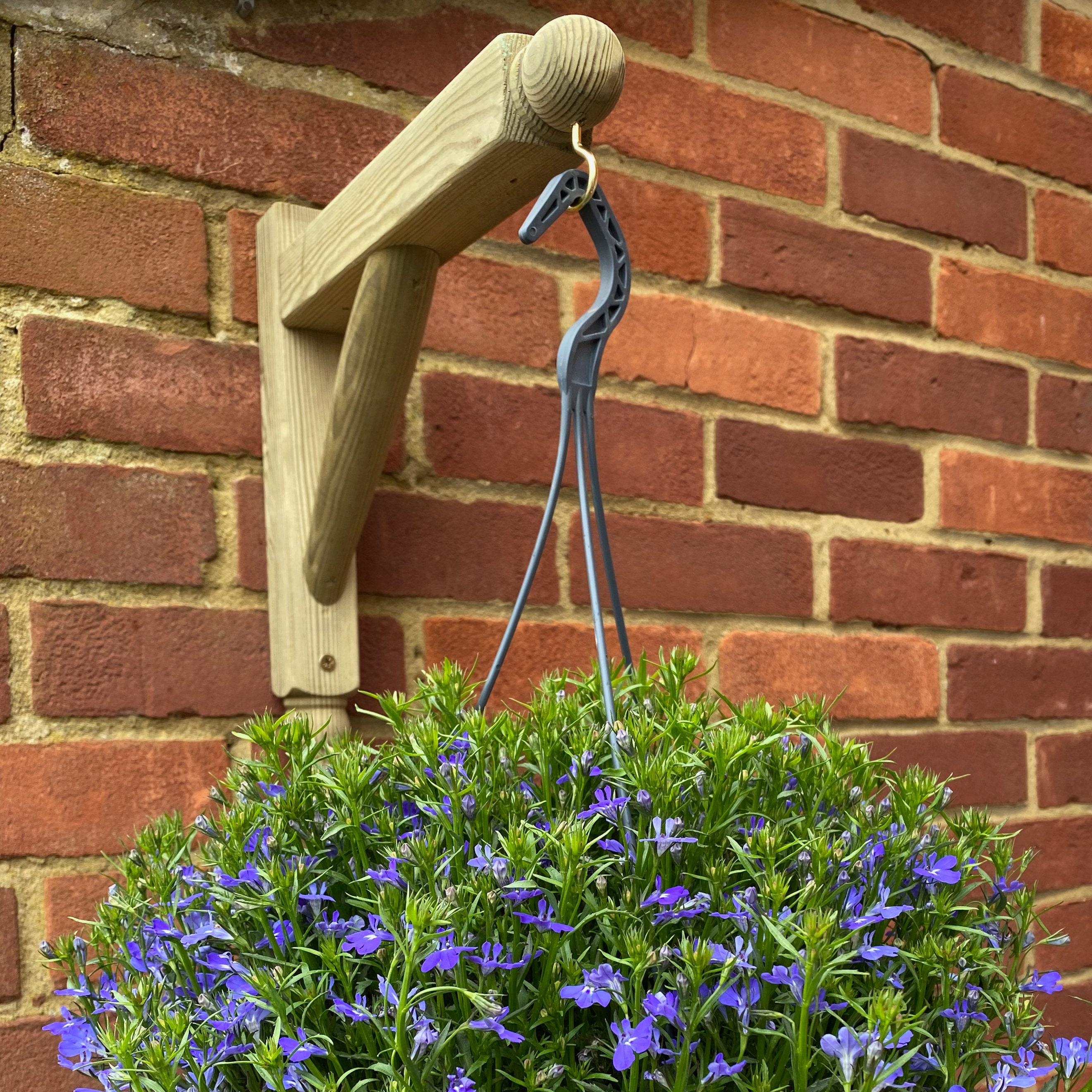 Wooden Hanging Basket Bracket / Wall Mount Bracket Etsy UK