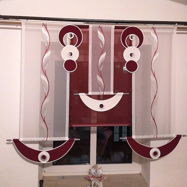 Modern panel curtain set