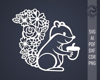 Download Squirrel Svg Etsy