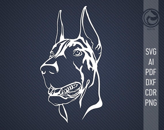 Doberman SVG file dog svg cut files for cricut silhouette | Etsy