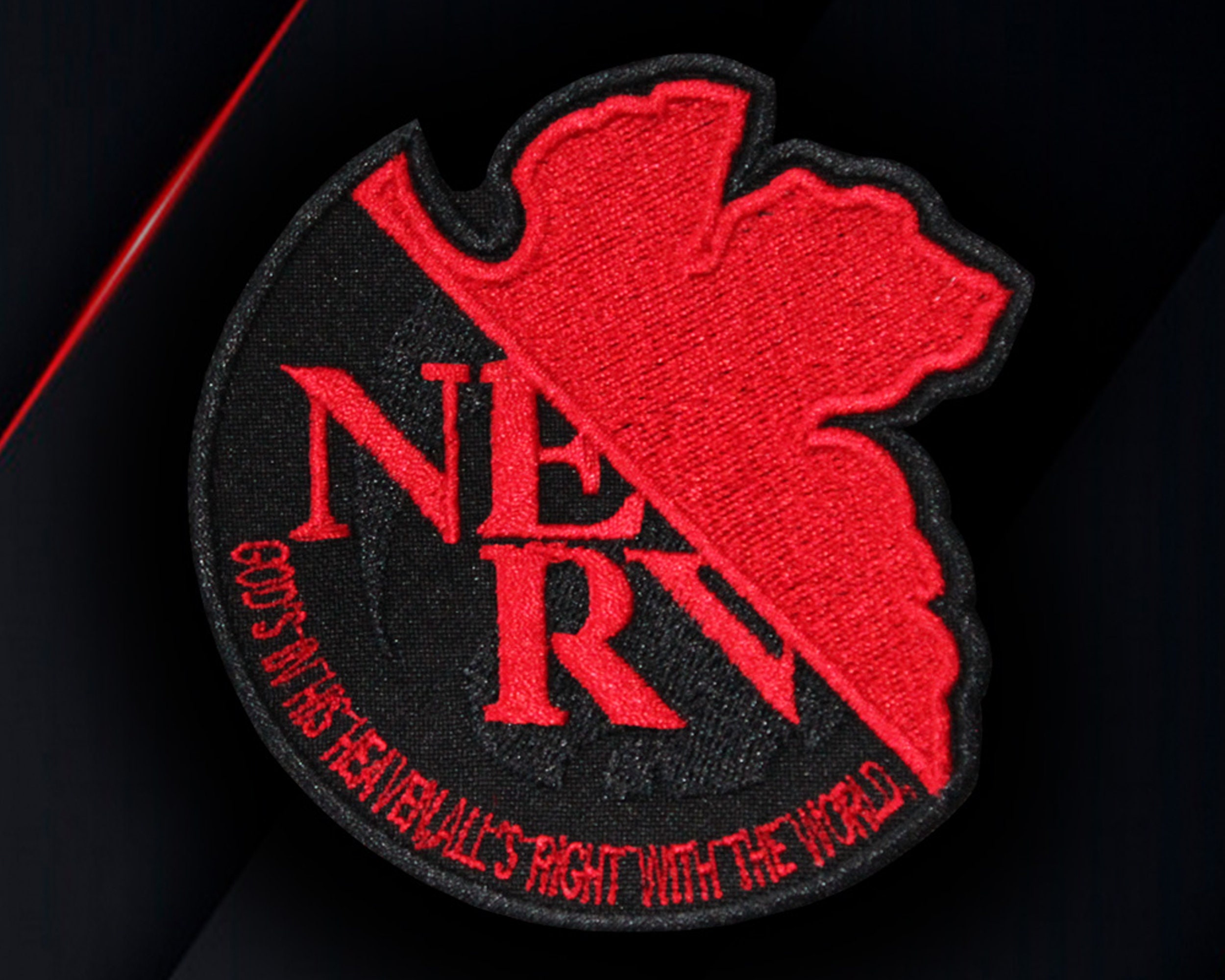 Evangelion "NERV" patch Embroidered Sew-on patch Handmade I…