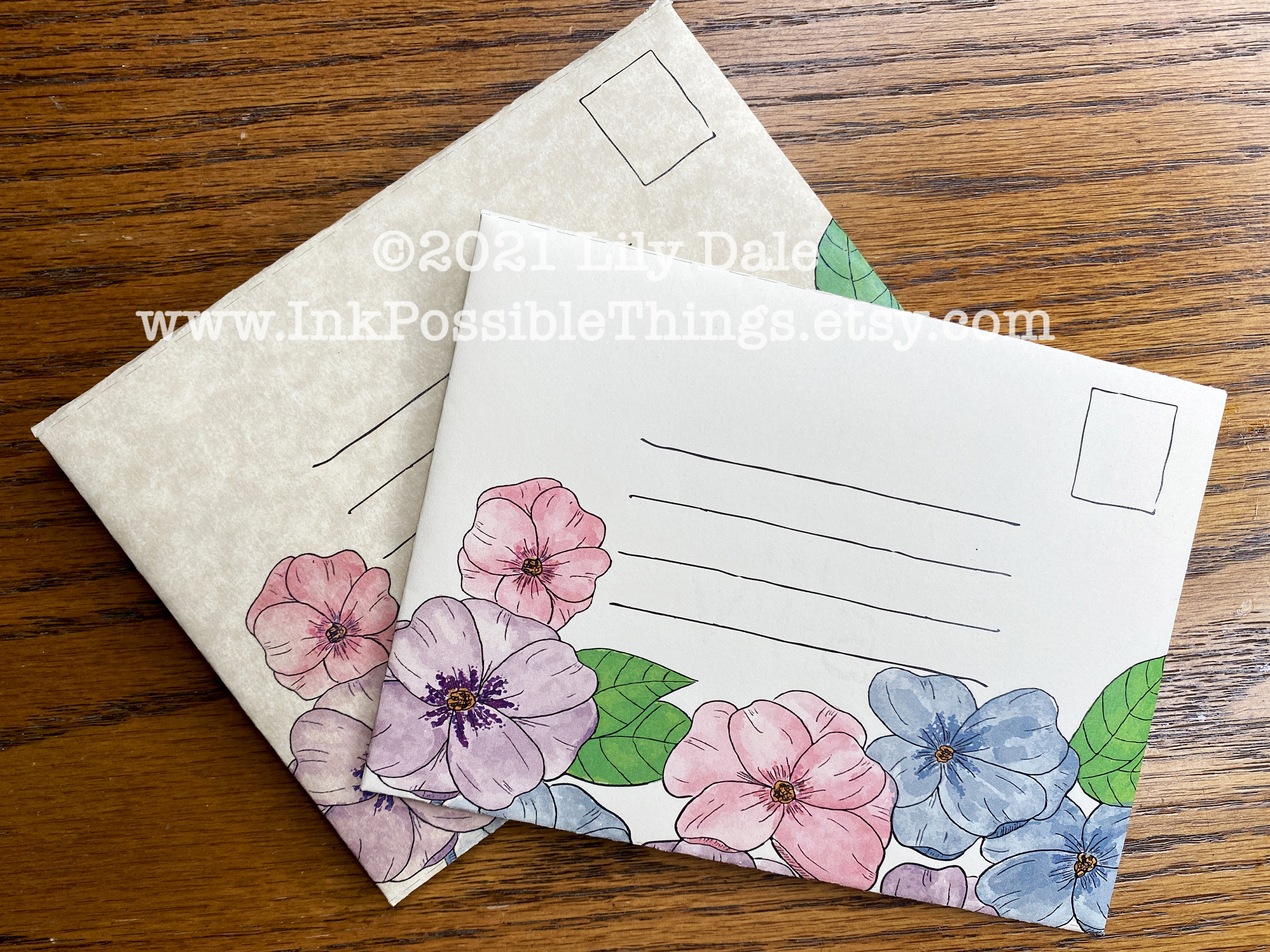 Floral Digital Envelope Template Made to Print at Home penpal ...