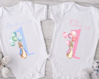 First Birthday Babygrow, 1st Birthday Baby vest, 1st birthday baby girl, 1st birthday baby boy, Personalised Baby Grow, Baby Gift Baby Vest