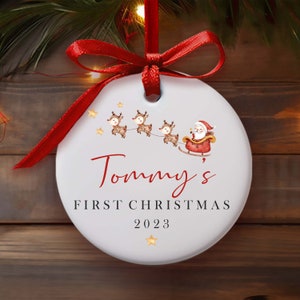 Personalised Baby's First christmas bauble, Baby's First Christmas Bauble, Baby's first christmas ornament, Baby's First Christmas