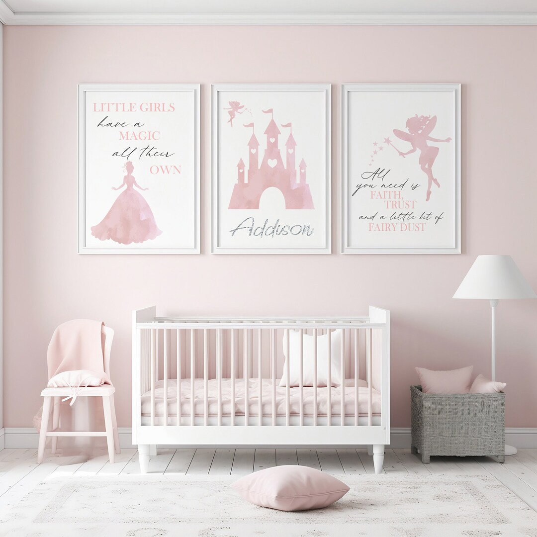 Little Princess Nursery Wall Art - Set Of 4 - Nursery Prints