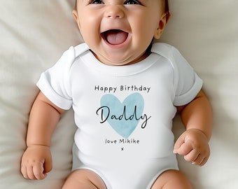 Happy Birthday Daddy Vest, Happy Birthday Daddy Baby Grow, Happy Birthday Daddy Gift, Gift for daddy birthday, Birthday gifts for dad