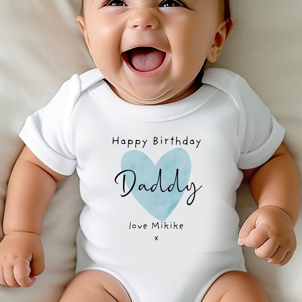 Happy Birthday Daddy Vest, Happy Birthday Daddy Baby Grow, Happy Birthday Daddy Gift, Gift for daddy birthday, Birthday gifts for dad