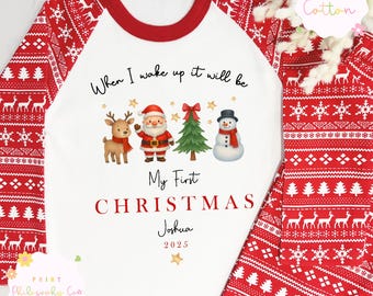 Personalised My First Christmas Pjs | First Christmas Pyjamas | Baby Christmas Sleepsuit | Christmas Eve Pjs