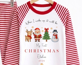 Personalised My First Christmas Pjs | First Christmas Pyjamas | Baby Christmas Sleepsuit | Christmas Eve Pjs