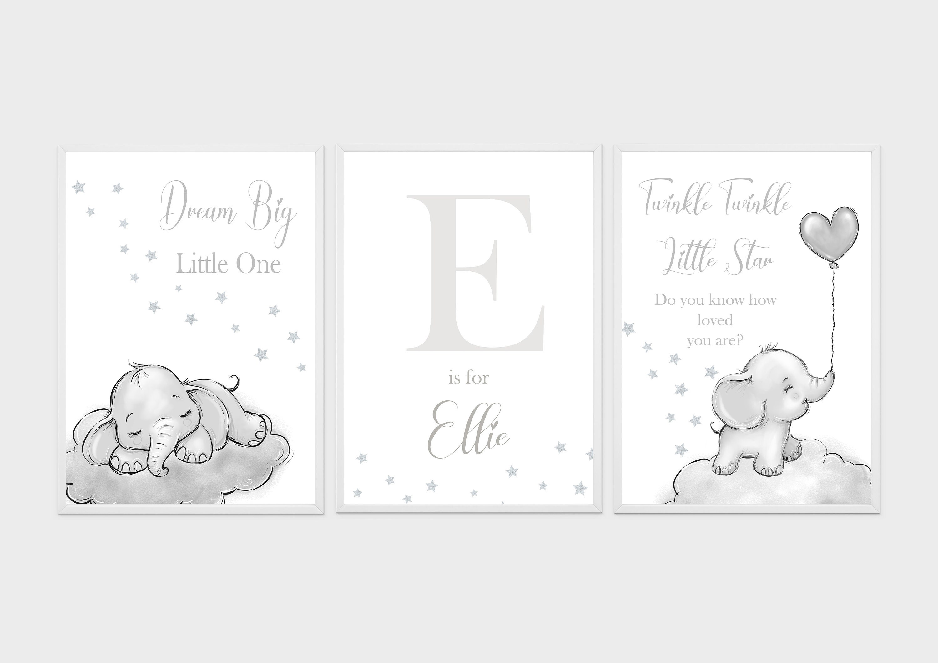 Elephant Nursery Prints Nursery Decor Elephant Nursery Etsy