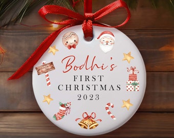 Personalised Baby's First christmas bauble, Baby's First Christmas Bauble, Baby's first christmas ornament, Baby's First Christmas