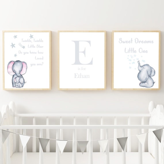 elephant nursery prints