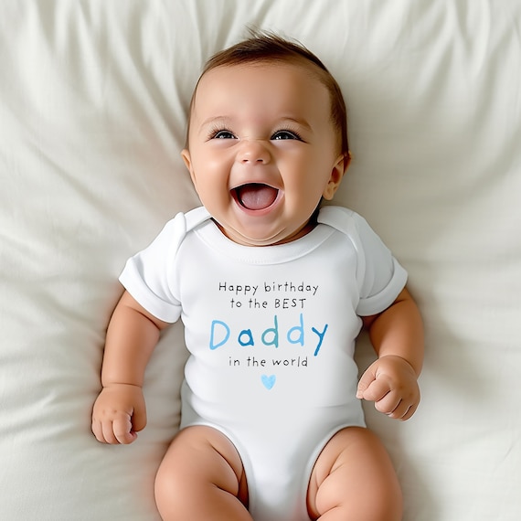 Happy Birthday Daddy Vest, Happy Birthday Daddy Baby Grow, Happy Birthday Daddy Gift, Gift for daddy birthday, Birthday gifts for dad