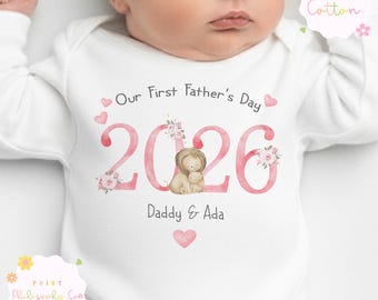 First Fathers Day Baby Grow, Baby Vest, Sleepsuit, First Fathers Day Gift, 1st Fathers Day, New Dad Gift, Fathers Day Gift, New Daddy Gift