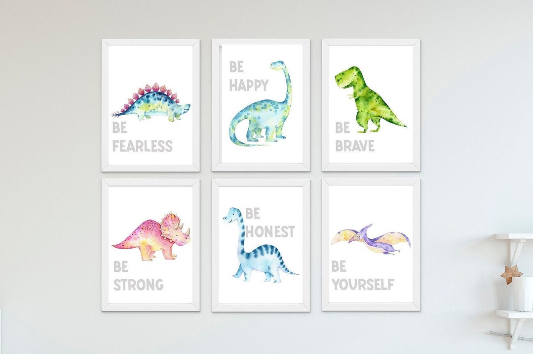 Dinosaur Prints, Dinosaur Nursery Prints, Nursery Decor, Boys Bedroom ...