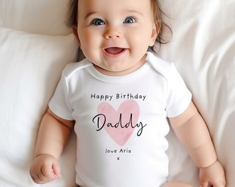 Happy Birthday Daddy Vest, Happy Birthday Daddy Baby Grow, Happy Birthday Daddy Gift, Gift for daddy birthday, Birthday gifts for dad