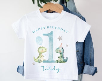 Dinosaur Birthday T-Shirt, 1st Birthday T-Shirt, 2nd Birthday T-Shirt, Birthday T-Shirt Kids, Personalised Birthday Gift, Dino Party