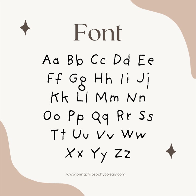 May include: A handwritten alphabet font in black ink on a white background. The letters are written in a casual, informal style. The word "Font" is written at the top of the image.