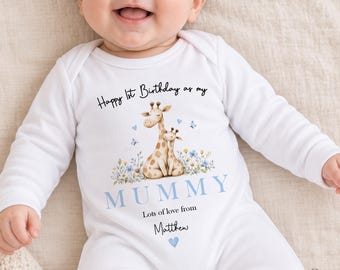 Happy Birthday Mummy, 1st Birthday as My Mummy, New Mum Gift, Mum Birthday, Mummy Birthday, Sleepsuit Babygrow Bodysuit Mum Birthday