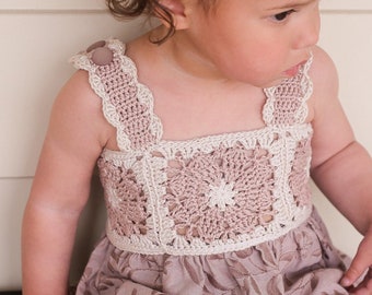 Flower Square Dress Crochet/Sewing Pattern