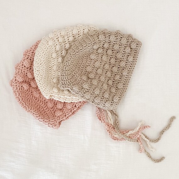 CROCHET PATTERN Bobble Bonnet newborn 