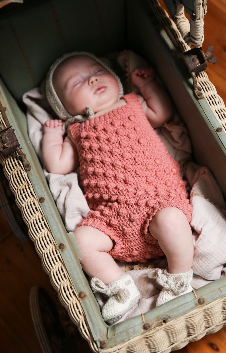 CROCHET PATTERN Bobble Romper image 10