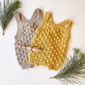 CROCHET PATTERN Bobble Romper image 1