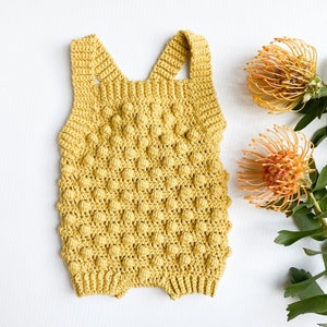 CROCHET PATTERN Bobble Romper image 2