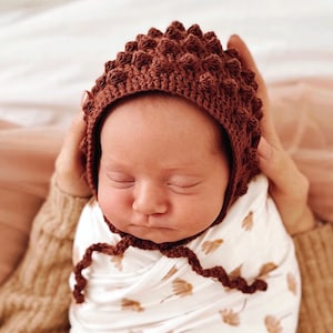 CROCHET PATTERN - Bobble Bonnet (Newborn-12months)