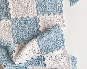 CROCHET PATTERN Flower Square Blanket