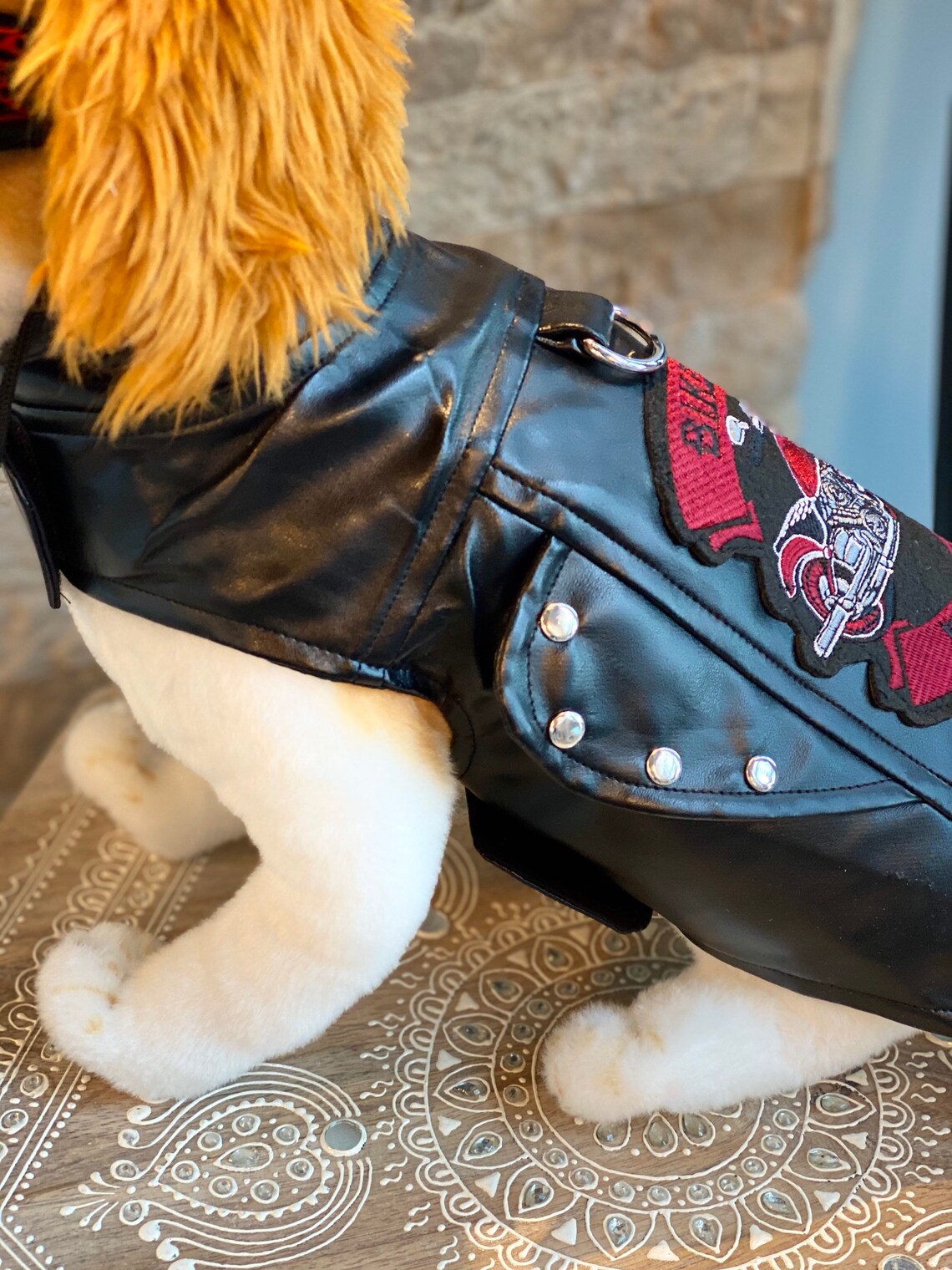 Leather Biker Jacket for Small Dogs Etsy