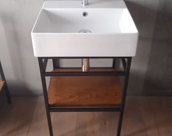 Waschtischunterschrank,51x46cm,waschtisch,washbeckenholz,industrie ,mobile bagno ivintage ,lavabo bagno,mobile ferro,mobile bagno design