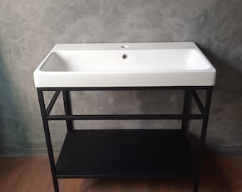 100x45cm.Badezimmermoebel waschtisch retrò vintage Badezimmer Salle de bain meuble de bain retrò 101x45cm
