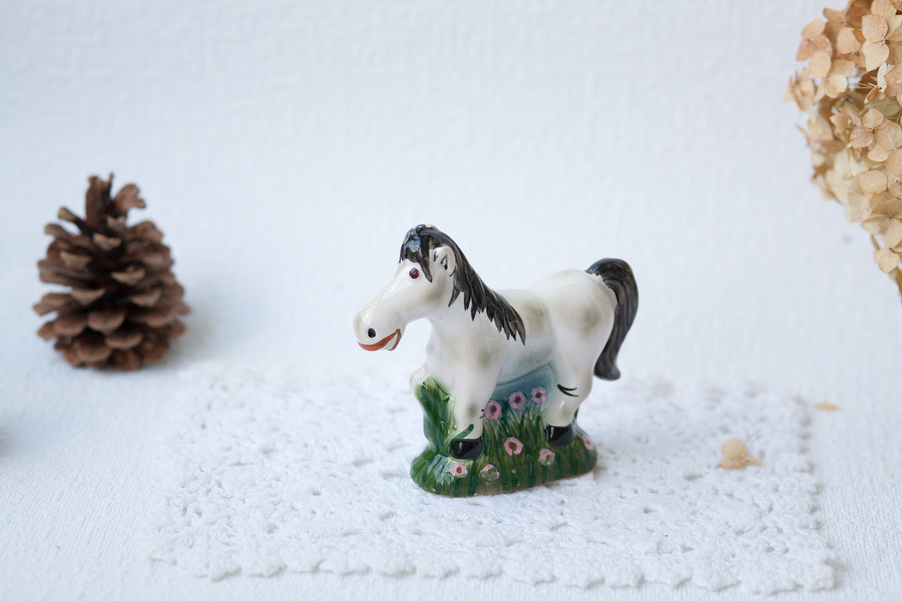 Porcelain collectible horse Funny horse sculpture Funny Etsy