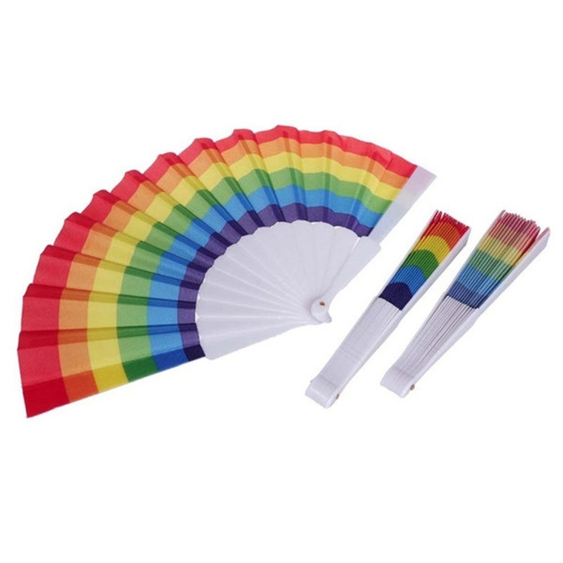 Plastic Rainbow Handheld Fan Etsy Singapore