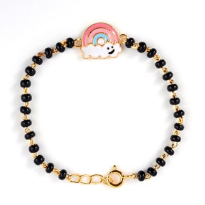new born bay gifts najriya nazariya najarmani black beads bracelet silver bracelet for kids kids jewelry girls charms bracelet enamel charms