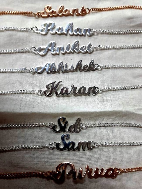 Zales Bold Uppercase Name Chain Link Band (1 Line) | CoolSprings Galleria