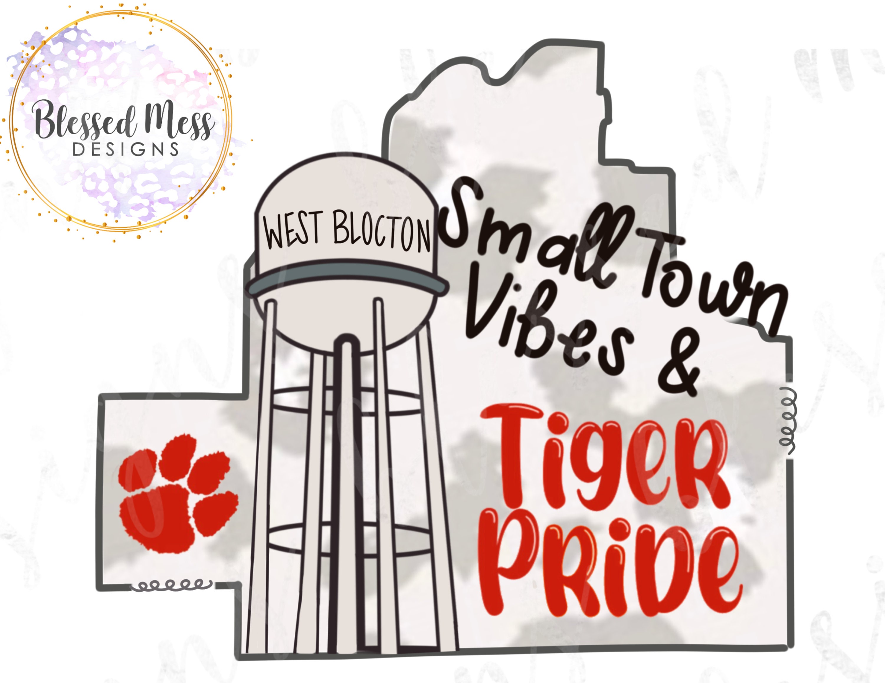 Small Town Vibes and Tiger Pride West Blocton Sublimation Etsy